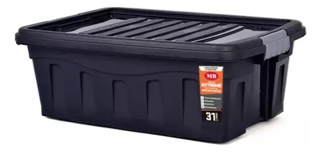 Caja Organizadora Multiuso 31 Lts Con Cerradura Y Ruedas- Mb