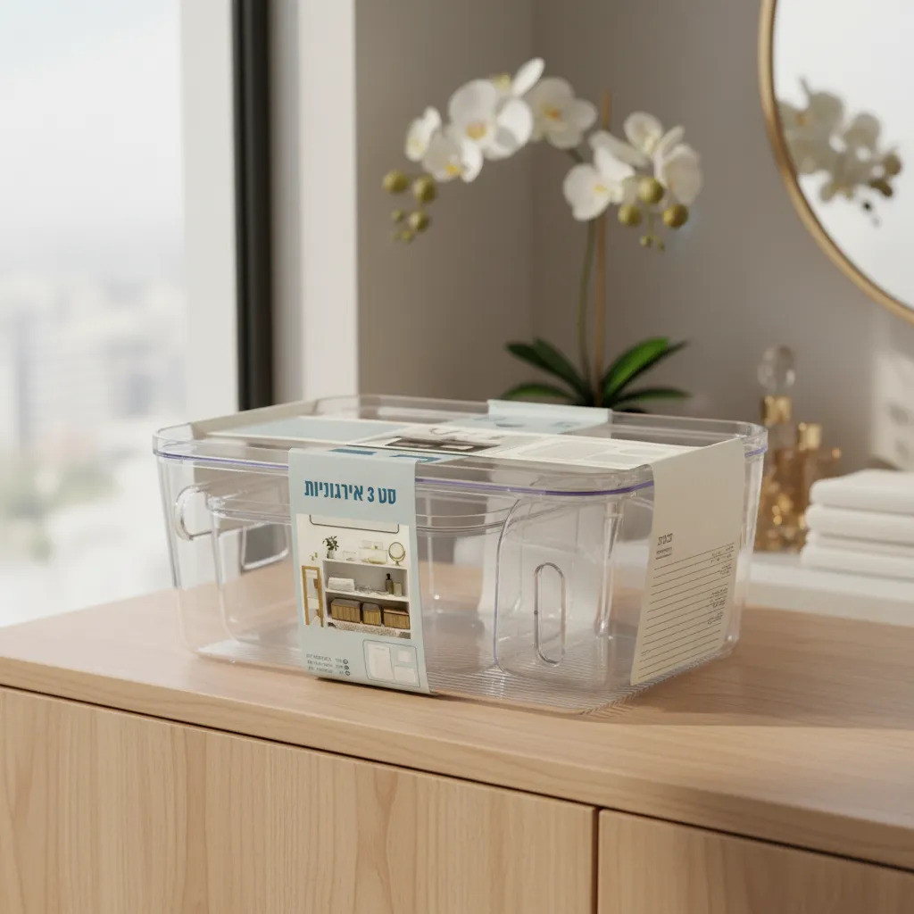 Pack 3 Cajas Organizadoras De Acrilico Con Tapa Transparente