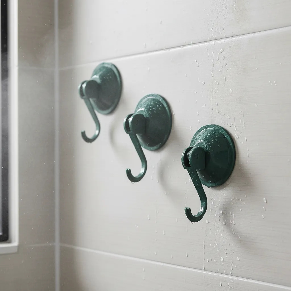 Ganchos Percha Con Ventosa Para Baño O Cocina Pack X 3 Und