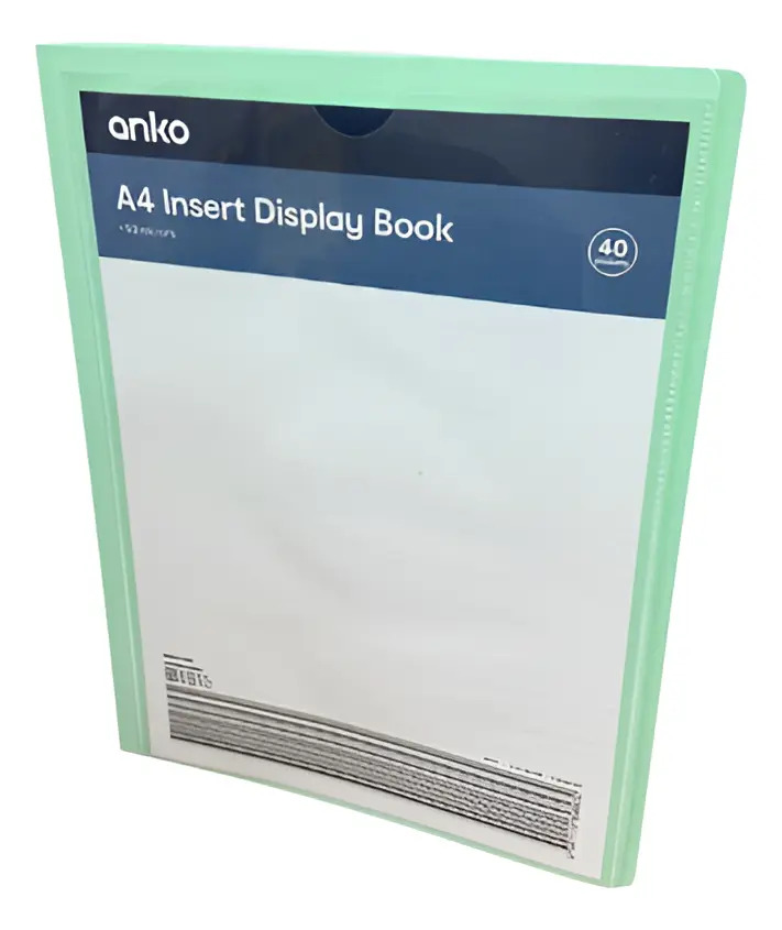 Carpeta Con 40 Fundas Folios Transparentes Tamaño A4 – Anko