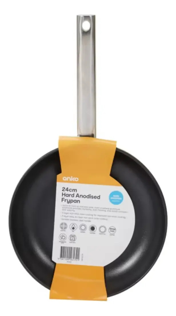 Sartén 24cm Anko Antiadherente Anodizada Dura C/mango Acero