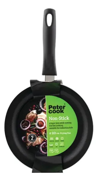 Sarten Antiadherente 20cm Negro Con Difusor De Calor
