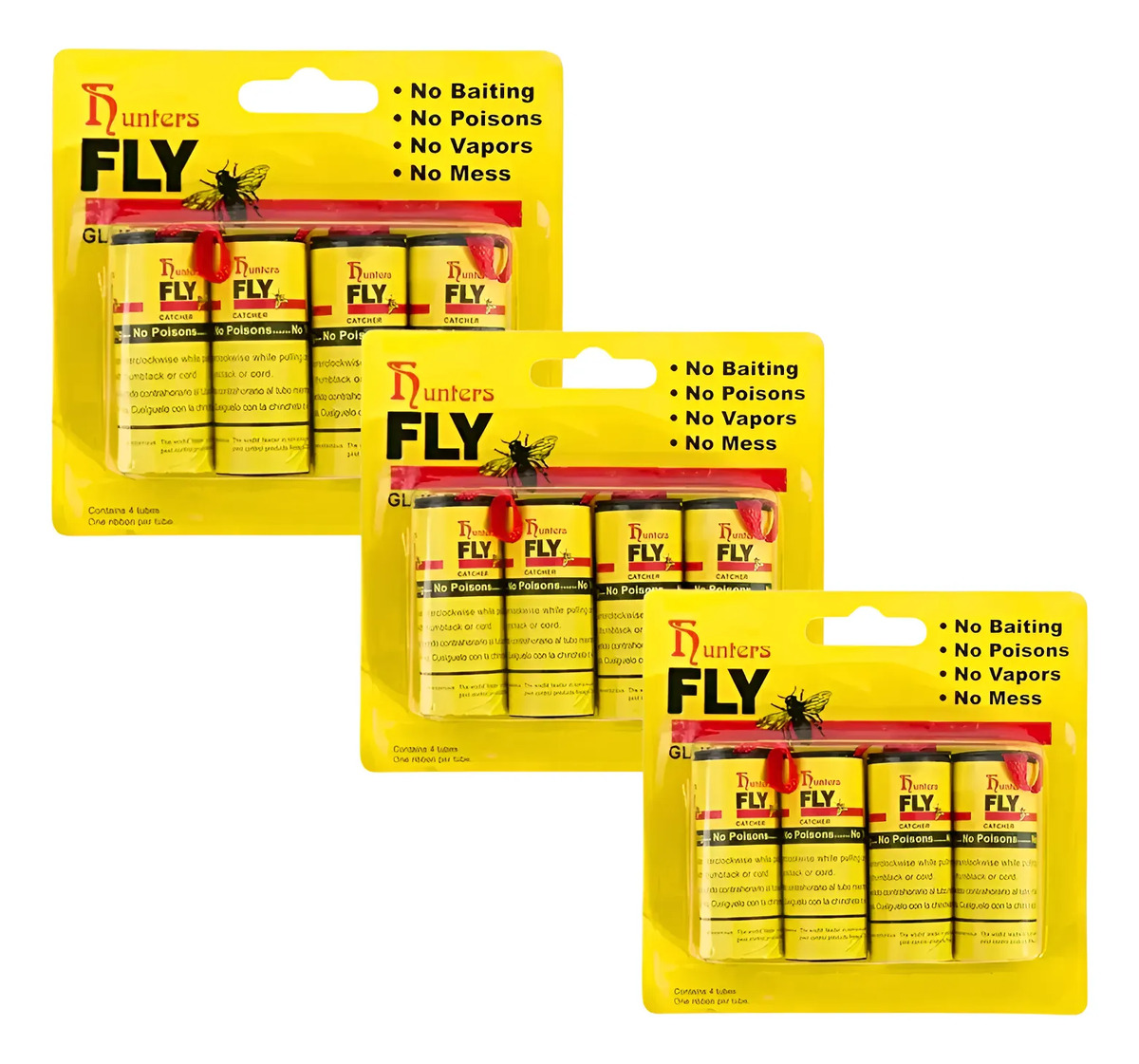 Cinta Atrapa Mosca E Insectos Adhesivo 3 Blister X 4 Tubos