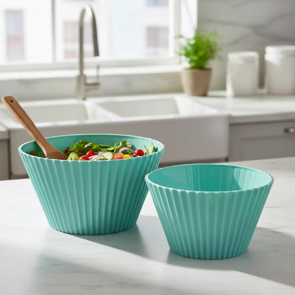 Pack X 2 Und Recipiente Bowl Ensaladera Redonda 4lts Y 2lts