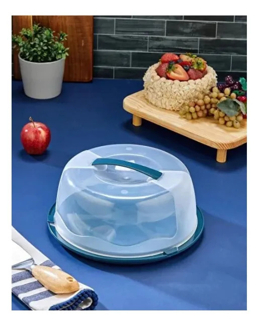 Boleira Campana Cupula Con Tapa Para Torta Transportable