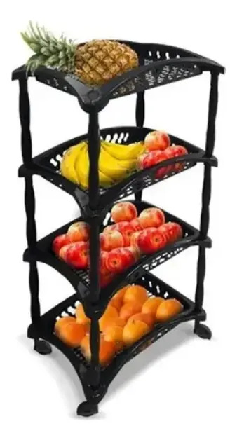 Frutero Organizador De Cocina Y Baño 4 Estantes C/ruedas