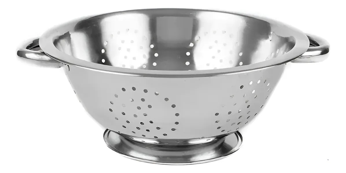 Colador Escurridor Para Pasta De Acero Inoxidable 24cm