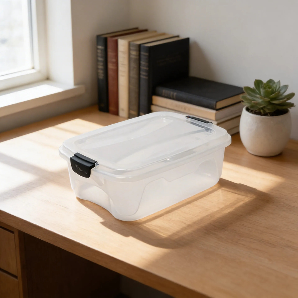 Caja Organizadora Multiuso C/cierre Clip Transparente 10l