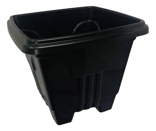 Maceta De Plastico Cuadrada Negra 16.5 Lts