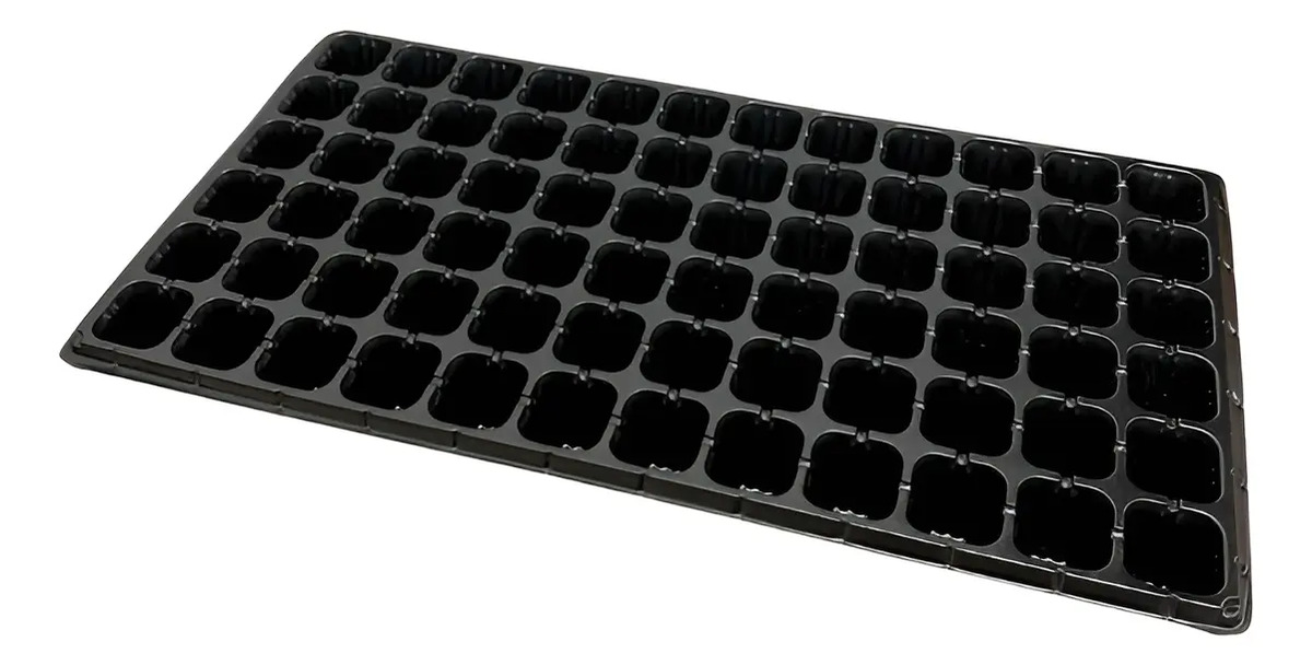 Pack 5 Bandejas Almaciguera Negra 72 Cavidades Para Vivero