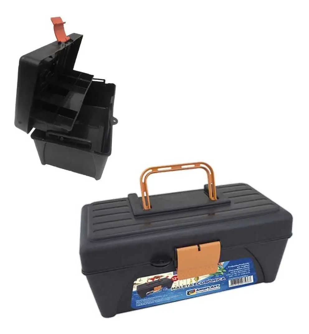 Caja De Herramientas Valija Plastico Economica Negro
