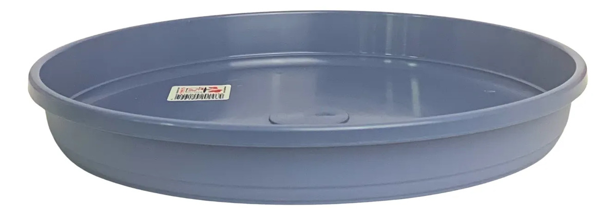 Plato De Plastico Para Maceta Redondo Gris Azulado Nro 24