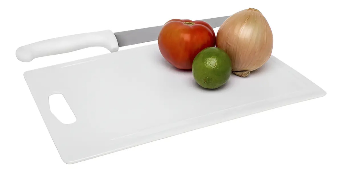 Tabla De Picar Plastica Jaguar Blanca 32x22cm